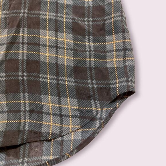 Equipment Plaid Mini Dress in Dark Green and Black - Picture 4 of 8